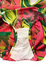 1968 Emilio Pucci Two Piece Coral Print Cotton Bikini Swimsuit