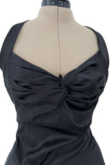 Ad Campaign Fall 2003 Christian Dior by John Galliano Runway Black Silk Halter Dress