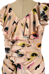 Bias Cut Fall 2012 Moschino Cheap & Chic 'I See You' Silk Eye Print Ruffle Dress