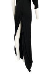 Fall 2009 Gucci by Frida Giannini Black One Shoulder Jersey & Leather Ad Campaign Dress