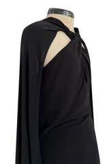 Recent Dsquared2 by Dean & Dan Black Jersey Halter Dress a Attached Cape