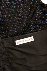 Spring 1983 Bob Mackie Hand Applied Bead & Sequin Silk 'Orchid' Dress