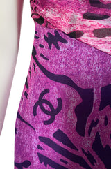 Fall 2000 Chanel by Karl Lagerfeld Runway One Shoulder Silk Chiffon Dress