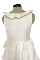 Prettiest Resort 2009 Christian Dior by John Galliano Runway Look 9 Ivory Silk Gazaar Baby Doll Dress