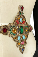 S/S 2001 Jean Louis Scherrer Haute Couture Backless Jewelled Runway Dress