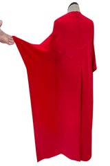 Stunning 2017 Valentino by Pierpaolo Piccioli Minimalist Red Cady Caftan Dress