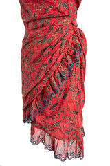 Prettiest 2018 Isabel Marant Etoile Esther One Shoulder Red Floral Print Dress
