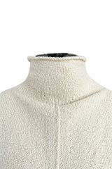 Warm & Cozy 2000s Celine by Pheobe Philo Cream Sweater Dress w High Neck