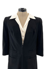 Spring 2006 Chanel by Karl Lagerfeld Haute Couture Pant Set w Detachable Collar & Sleeves