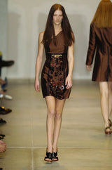 S/S 2005 Prada Runway Look 48 One Shoulder Embellished Silk Dress