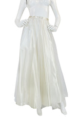 c.1972-73 Zandra Rhodes 'Shell Collection' Embellished Ivory Silk Dress