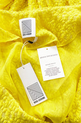 Fall 2016 Rosie Assoulin 'Holster' Bubble Sleeve Yellow Puff Fabric Tie Dress