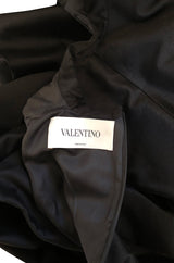 Fall 2013 Valentino Runway Finale Long Sleeve Simple & Graceful Black Dress