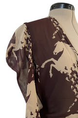 Iconic & Rare Spring 2001 Chloe by Stella McCartney Look 11 Runway Horse Print Dress