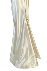 Dreamy Fall 2007 Christian Dior by John Galliano Champagne Silk Dress w Crystal Beading Detail