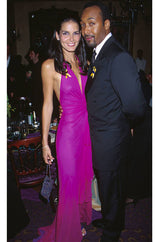 c.1999-2000 Randolph Duke Red Plunging Jersey Original Sample Dress