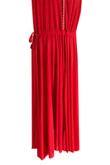 Iconic Pre-Fall 2017 Celine by Pheobe Philo Red Jersey Low Skirt Dress