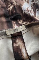 Scenic Print Fall 2004 Prada Runway & Ad Campaign Skirt w Gathered Bottom