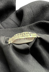 Fall 1959 Cristobal Balenciaga Haute Couture Black Jacket w Incredible Beaded Buttons