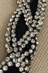 1960s Christian Dior Numbered Demi-Couture Dress w Glittering Crystal Rhinestone Straps