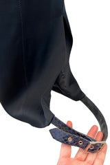 Sexy Spring 2001 Christian Dior by John Galliano Strapless Blue Dress w Leg Garter Strap