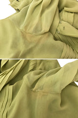 Museum Held Fall 1977 Chanel True Haute Couture Three Piece Green Boucle Skirt Suit