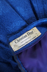 1950s Numbered Christian Dior Silk Brocade Dress
