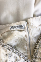 Early 1960s Christian Dior Numbered Colifichets Crystal & Pearl Project Dress