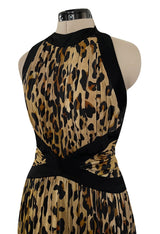 Fall 2014 Balmain by Olivier Rousteing Leopard Print Silk Jersey Dress w Low Back