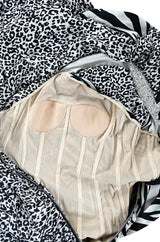 Fall 2008 Balmain by Christophe Decarnin Runway Zebra & Leopard Print Dress w Crystal Bolt