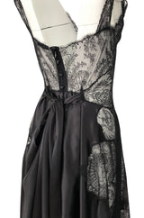 Pre-Fall 2015 Ricardo Tisci for Givenchy Black Silk Satin & Lace Dress