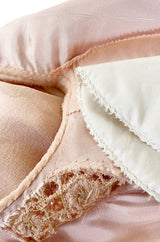 1960s Tiziani by Karl Lagerfeld Couture Blush Silk Chiffon & Sequin Dress