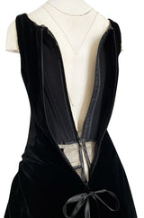 Fall 1998 Christian Lacroix Runway Black Velvet Dress W Signature Puffed Silk Taffeta Underskirt