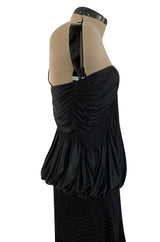 Spring 2004 Chloe By Phoebe Philo Black Slinky Nylon Jersey Runway Halter Dress