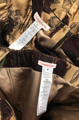 Fall 1992 Christian Lacroix Elaborate Gold & Silk Corset Top & Skirt