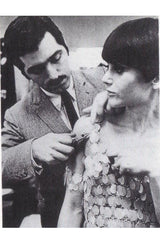 Iconic 1968 Paco Rabanne Chain Mail Dress in Silver & Gold Metal