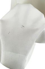 2000s Valentino Roma Off White Super Model Long Dress w Bead & Sequin Detailing