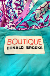 Spring 1970 Donald Brooks Documented Cropped Top & Pants Silk Set