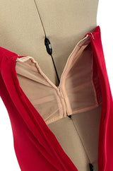 2010s Valentino Strapless Stretch Silk Crepe Dress w Gathered Bodice & Side Detailed Skirt