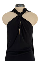 Recent Dsquared2 by Dean & Dan Black Jersey Halter Dress a Attached Cape