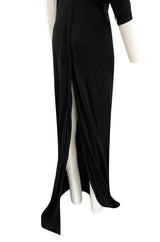 Fall 2009 Gucci by Frida Giannini Black One Shoulder Jersey & Leather Ad Campaign Dress