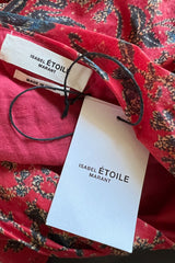 Prettiest 2018 Isabel Marant Etoile Esther One Shoulder Red Floral Print Dress