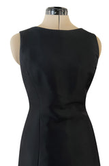 Well Documented Spring 1988 Valentino Haute Couture Silk Dress w Sweeping Dotted Train & Flower