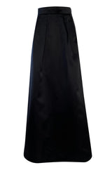 Documented Fall 1992 Yves Saint Laurent Black Sequin 'Le Smoking' Jacket & Silk Maxi Skirt Set