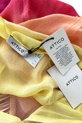 Gorgeous Spring 2018 Attico Bellisima Collection Look 5 Silk Chiffon Tropical Sunset Coloured Dress