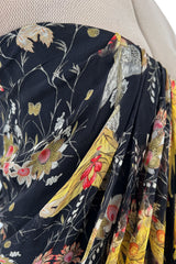 Stunning Spring 2010 Alexander McQueen Intricately Printed Strapless Bias Cut Dress
