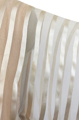 Important 1976 Halston Couture Ivory Ribbon Silk Chiffon Ivory Jumpsuit w Original Sash