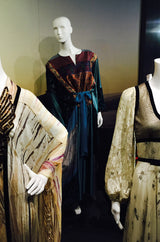 1975 Thea Porter Exhibited Green Multi Textile Abaya Caftan Dress