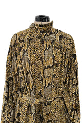 Iconic Pre-Fall 2018 Celine by Pheobe Philo Snake Print 'Boa" Jersey Dress