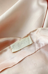 1960s Tiziani by Karl Lagerfeld Couture Blush Silk Chiffon & Sequin Dress